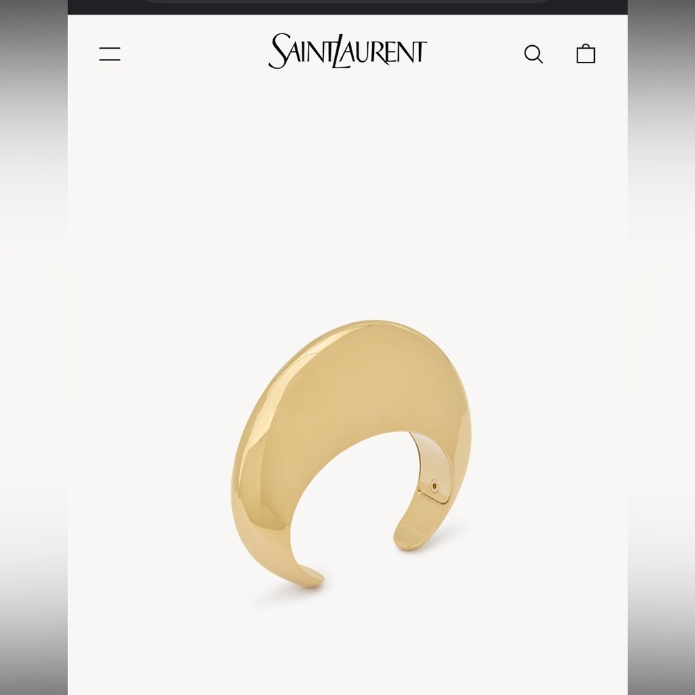 Brand new YSL bumpy  cuff metal GOLD